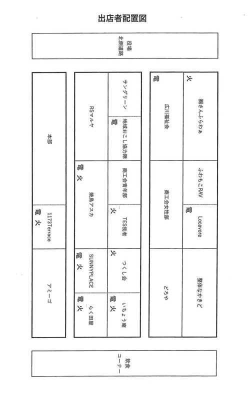 広川まつり出店レイアウト